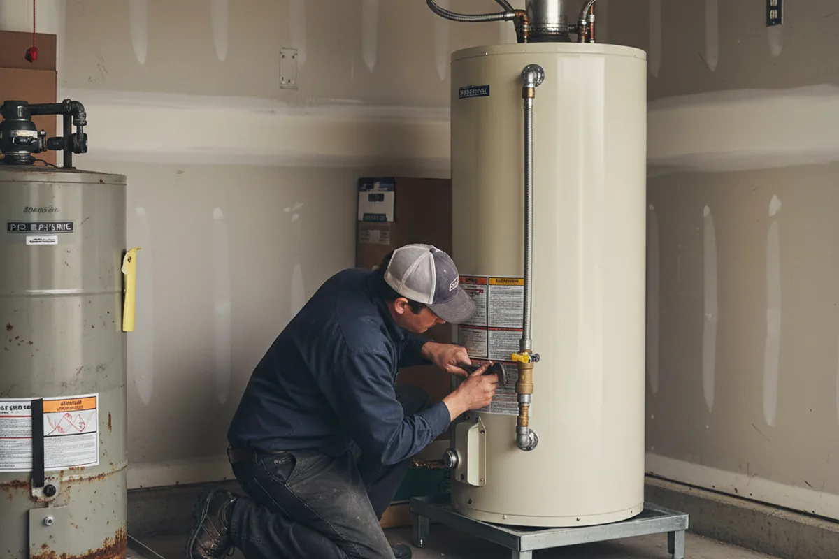 Water heater and shutoff valve replacement in Morgantown